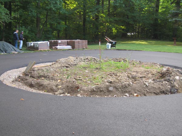 Stone wall - before construction